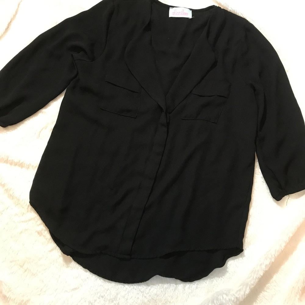 Charlee black shirt with pockets